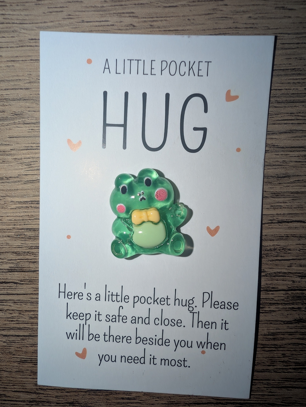 Green Frog Pocket Hug Charm